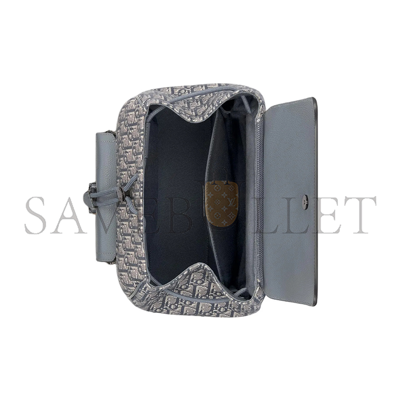 D*or oblique grained nuff leather backpack 1adba200yks_h12e (40*26.5*15cm)